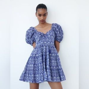NWOT: Zara Printed Mini Dress